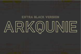 Arkqunie Outline Extra Black: The Bold Sans Serif Font for Sharp Brand Identity